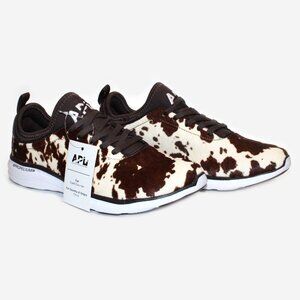APL Athletic Propulsion Labs Women's Iconic Phantom Deep Brown/White Cow 7.5